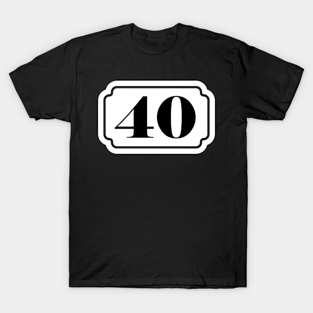 40 40th 4 Years 1981 Give A Present T-Shirt by elWizKhalifa